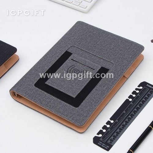 Buku nota berwayar pengecas USB jari pelbagai fungsi