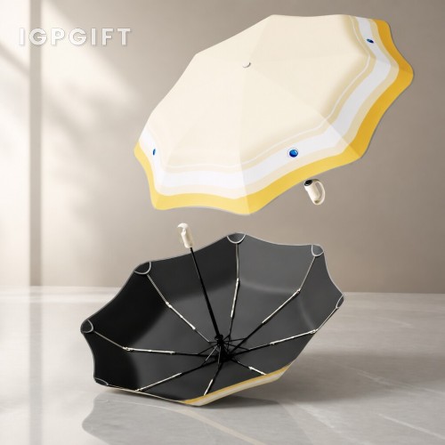 環扣防丟圓角全自動晴雨兩用傘