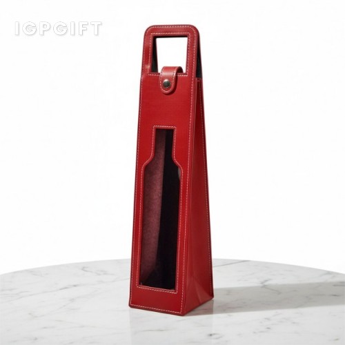 鏤空皮製酒袋