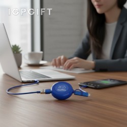 可伸縮雙接口充電線