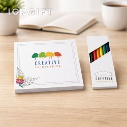 花卉主題着色書與彩色鉛筆套裝
