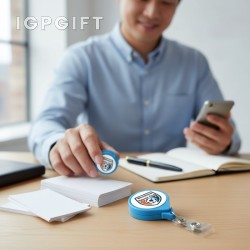 แบบพกพาใหม่สำหรับใส่บัตรธุรกิจรูปทรงกลม