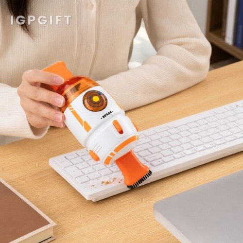 火箭造型迷你桌面吸塵機
