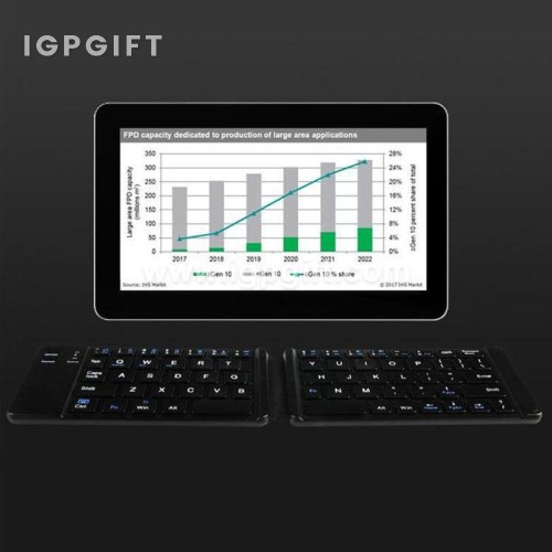 Papan Kekunci Tanpa Wayar Lipat Bluetooth