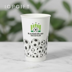 ถ้วยกระดาษกันร้อนลายฟุตบอล - 16 ออนซ์