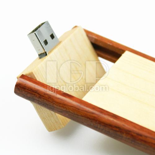 創意木質旋轉USB儲存器
