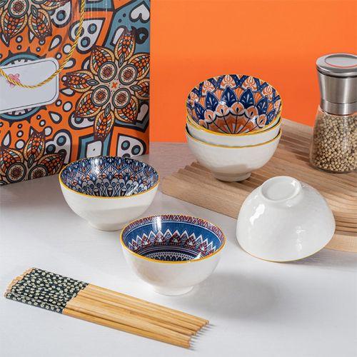 波西米亞風印花陶瓷餐具套裝