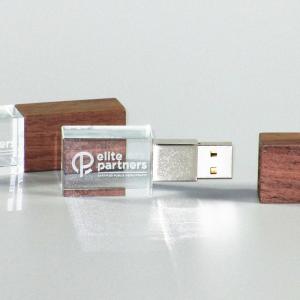 胡桃木水晶USB